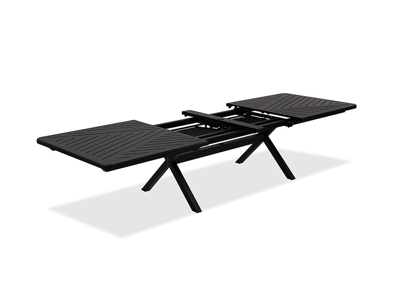 Solsticijsko ostarjela brončana aluminijska terasa 84-130 x 44 in. Produžni blagovaonski stol