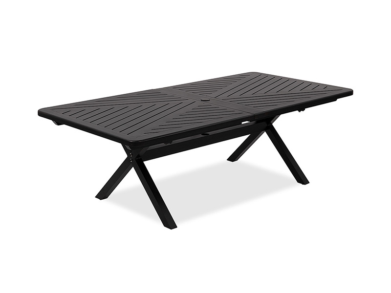 Solsticijsko ostarjela brončana aluminijska terasa 84-130 x 44 in. Produžni blagovaonski stol