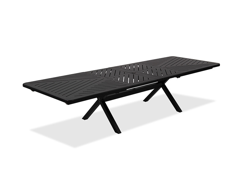 Solsticijsko ostarjela brončana aluminijska terasa 84-130 x 44 in. Produžni blagovaonski stol